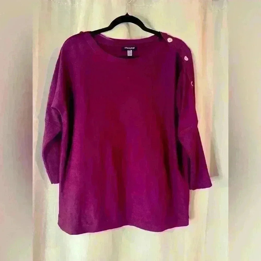 Women’s Purple Cable&Gauge Top
